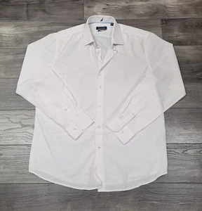 Men's Nautica White Button-down Dress Shirt Slim Fit Size L 16 - 16 1/2 34/35 - Picture 1 of 7