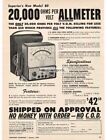 1959 Moss Electronics Model 80 VOM Multimeter Test Equipment Vintage Ad 