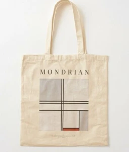 Mondrian Composition 2 Tote Bag - %100 Premium Quality Cotton Art Bag - Picture 1 of 2