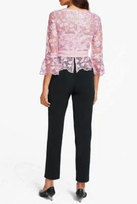 PATRIZIA DINI Damen Designer-Spitzen-Overall, softrose-schwarz - Bild 1 von 4