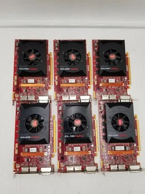 Lot of 6 AMD FirePro W5000 2 GB GDDR5 Graphics Cards Foto 1 de 3