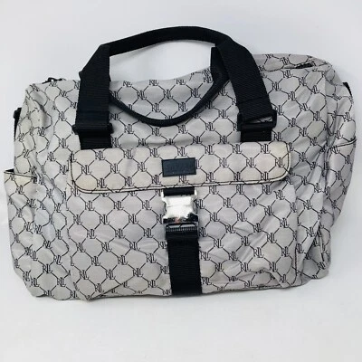 RALPH LAUREN Signature RL Logo Travel Duffle Weekend Carry On  Bag Gray - Image 1 of 4