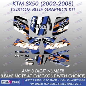 to fit KTM SX50 Graphics KTM mini adventure 2002-2008 Motocross MX stickers blue - Picture 1 of 7