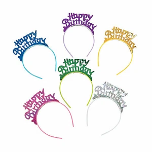 Happy Birthday Headbands - Apparel Accessories - 12 Pieces - Picture 1 of 2