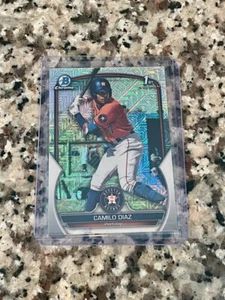 2023 Bowman Chrome 1st Mega Mojo Refractor Camilo Diaz Houston Astros SSP  - Picture 1 of 2