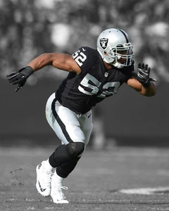 Oakland Raiders KHALIL MACK Glossy 8x10 Photo Spotlight Print Poster - Picture 1 of 1