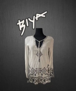 Nuevo con etiquetas Top túnica Johnny Was Biya piedra pómez bordada algodón gasa XS - Imagen 1 de 5