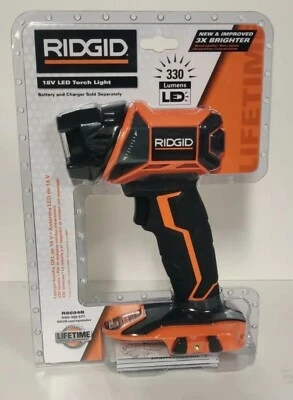 RIDGID Cordless Torch Light Hex Grip Rotating Head 330 Lumens 18 Volt Tool Only - Image 1 of 3
