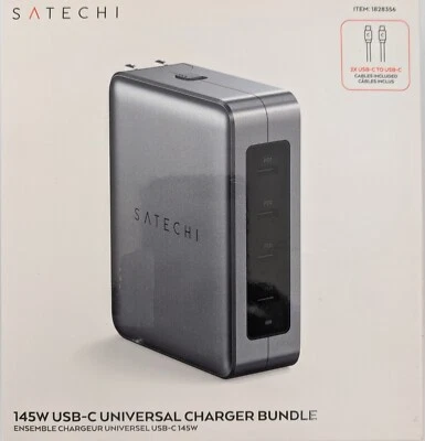 Satechi 145W USB-C Universal Charger Bundle Power Adapter CT-W145C2 - Image 1 of 4