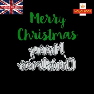 'Merry Christmas' Metal Cutting Dies, Sentiments, Card Making, Paper Crafts, F4 - Picture 1 of 8