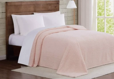 Manta Sherpa Brooklyn Loom Marshmallow, Doble/Doble XL - Rubor Foto 1 de 4