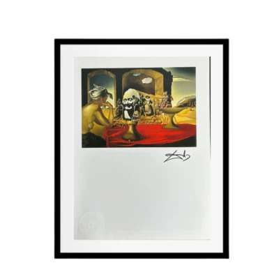 Impresión artística vintage firmada facsímil de Salvador Dalí 1974 - Mercado de esclavos Foto 1 de 4
