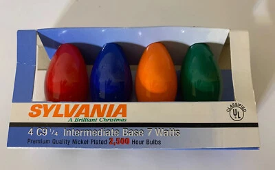全新 Sylvania 替换灯泡 C9 1/4 中级底座 7 瓦 4 件装 — 第 1/4 张图片