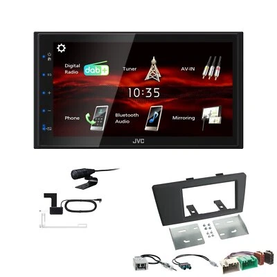 JVC Bluetooth 2DIN DAB+ Autoradio für Volvo V70 II 2000-2003 schwarz - Bild 1 von 4