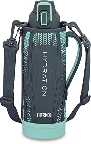 Thermos FHT-1002F NVMT Vacuum Insulated Sports Bottle  0.3 gal 1 L Navy Mint - Image 1 of 4