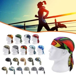 Copricapo Biker Du-rag copricapo avvolgente teschio berretto Doo Do Rag Beanie fascia W3N4 - Foto 1 di 29