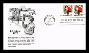 DR JIM STAMPS US COVER CHRISTMAS RURAL MAILBOX FDC ARISTOCRAT CACHET