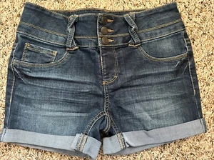 SO Girls Blue Denim Jean Shorts Size 8 - Picture 1 of 2