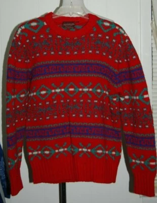 Suéter Nórdico De Colección Ralph Lauren Chaps 100% Lana Shetland Fair Isle Pequeño Mediano Foto 1 de 4