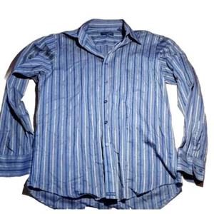 Camisa TED BAKER LONDON Azul Geométrico Rayas Botones Largos Talla Pequeña 2 106523 - Imagen 1 de 8