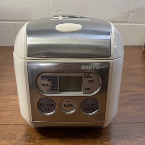 Sanyo Reiskocher ECJ-E35S 3,5 Tassen Brei elektrisch weiß getestet funktioniert - Bild 1 von 10
