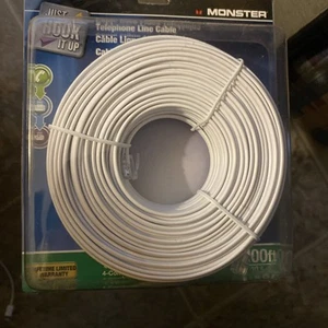 Monster 140095-00 Just Hook It Up Linia telefoniczna Kabel 100 stóp T052 - Zdjęcie 1 z 2