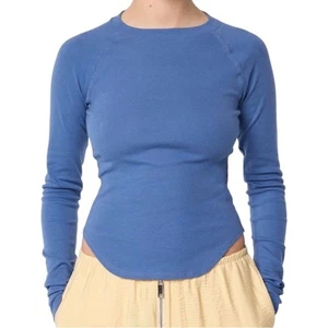 The Line by K Areli T-shirt in French Blue Long Sleeve Small NWT - Picture 1 of 10