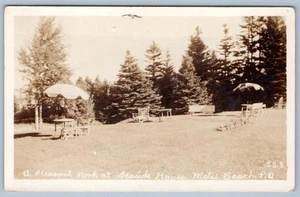 Casa junto al mar 1940 RPPC Metis Beach P.Q. CANADÁ UN RINCÓN AGRADABLE FOTO POSTAL - Imagen 1 de 2