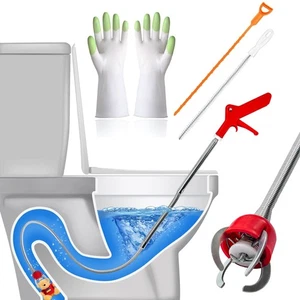 51inch Toilet Snake, Flexible Claw Grabber Pickup Tool with 4 Claws for Picki... - Picture 1 of 7