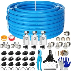 Kit de línea de aire comprimido de 3/4" 110 pies, sistema de tuberías HDPE-aluminio para garaje/espectáculo... - Imagen 1 de 9