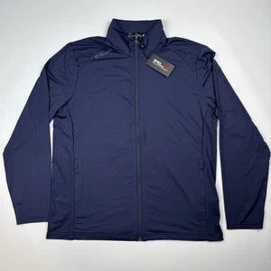 Ralph Lauren RLX Herren Größe Large marineblau durchgehender Reißverschluss Nylon Trainingsjacke neu mit Etikett - Bild 1 von 9