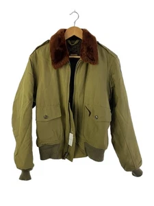 Buzz Rickson’s Type B-10 Nylon Flight Jacket Size 40 Khaki Zipper Broken - Picture 1 of 4