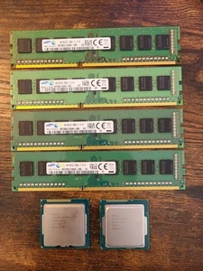 Samsung 16GB DDR3 4x4GB Desktop RAM & Intel E3-1226v3 & Intel Core i5-3475s CPUs - Picture 1 of 3