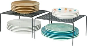 mDesign 2er Set freistehende Regale - Küchenregal aus Metall - schwarz - Bild 1 von 7