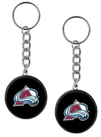 Colorado Avalanche NHL Mini Hockey Puck Team Logo Keychains (2-Pack) Cover