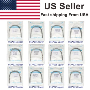 10/100pcs Dental Orthodontic Stainless Steel Rectangular Arch Wire Natural Form - Picture 1 of 23