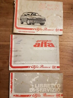 Libretto uso e manutenzione AlfaRomeo 75 2.0 Td 2.4 Td 1989 vintage - Immagine 1 di 4
