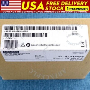 New Siemens 6ES7511-1TK01-0AB0 6ES75111TK010AB0 S7-1500T, CPU 1511T-1 PN - Picture 1 of 2