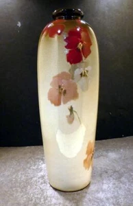 Weller Eocean Rose Vase with Red Roses-12"-Artist; Lillie Mitchell-MINT - Picture 1 of 9