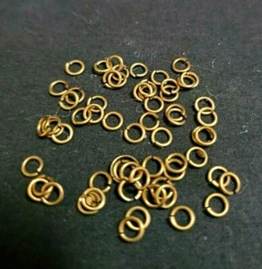 60 Solid Bronze 4mm Jump Rings Open End Jumprings Jewelry Making Findings - Picture 1 of 11
