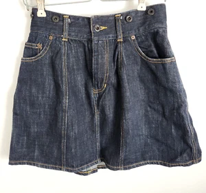 Ralph Lauren Rugby Women Denim A-Line Mini Skirt Zip Size 27 - Picture 1 of 15