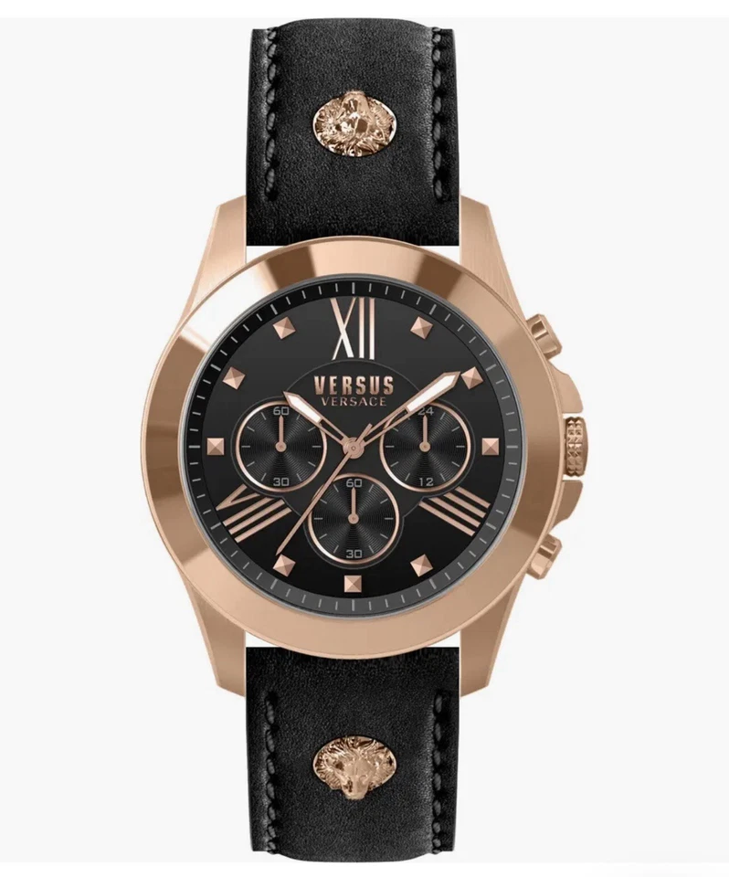 Men's 3-hand Quartz Leather Strap Watch, 44mm - Image 1 of 1