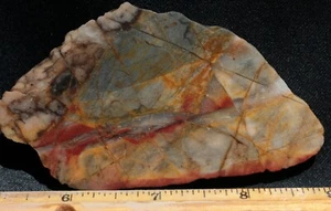 A780 ~ Cuarzo jasperado multicolor losa de 2,3 oz ~ Biwabik, Minnesota - Imagen 1 de 8