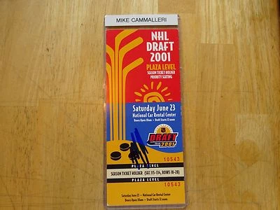  2001 Draft Ticket Autographed by Mike Cammalleri    Drafted by L.A. KIngs Foto 1 de 2