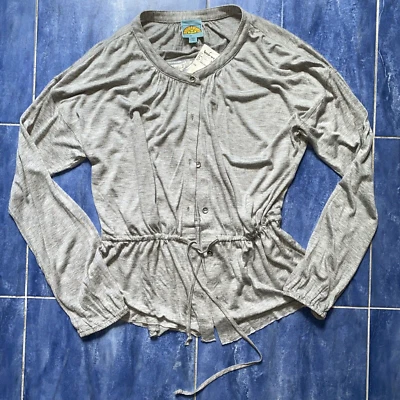 C&C California Vintage $108 Heather Gray Knit FULL Button-Up Cardigan Size M - Image 1 of 4