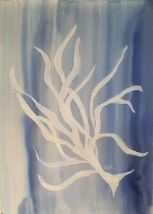 Hable Construction Original Watercolor Painting of Coral -Unframed HC 219-B 2014 - Picture 1 of 3