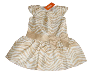 Vestido de fiesta formal con lazo de cebra dorado talla 2T 2 Gymboree para niñas sabana talla 2T 2 nuevo con etiquetas Foto 1 de 4
