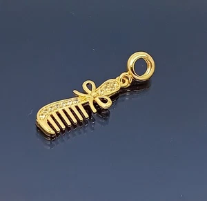 18K Gold Filled Stunning Italian Simulated Diamond 18ct GF Pandora Charms 25mm - Picture 1 of 10