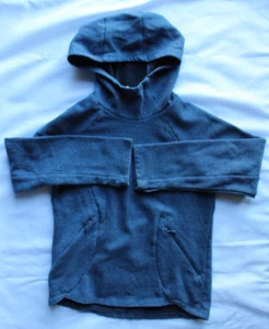 Kyodan Girls Size 7/8 Blue Fleece Scuba Neck Hoodie With Zip Pockets - Picture 1 of 10