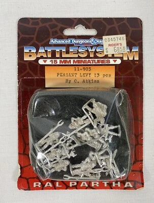 Миниатюры Ral Partha 11-905 TSR AD&D Battlesystem PREASANT LEVY 15 мм - Изображение 1 из 2